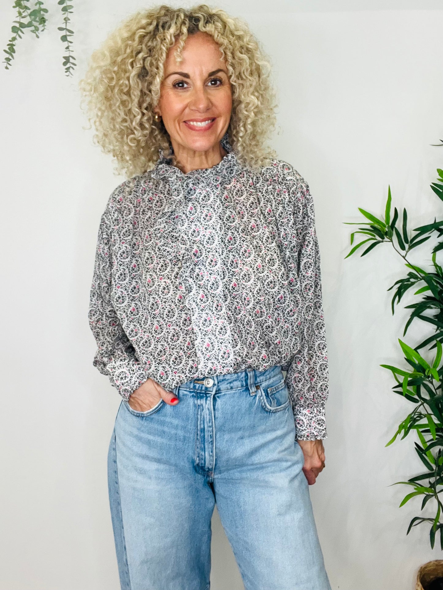 Patterned Mildi Shirt - Size 38