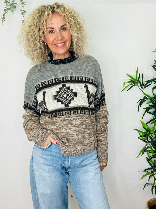 Patterned Jumper - Size 40