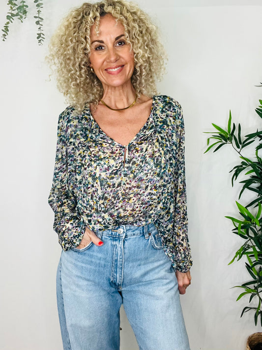 Daytonea Patterned Blouse - Size 40