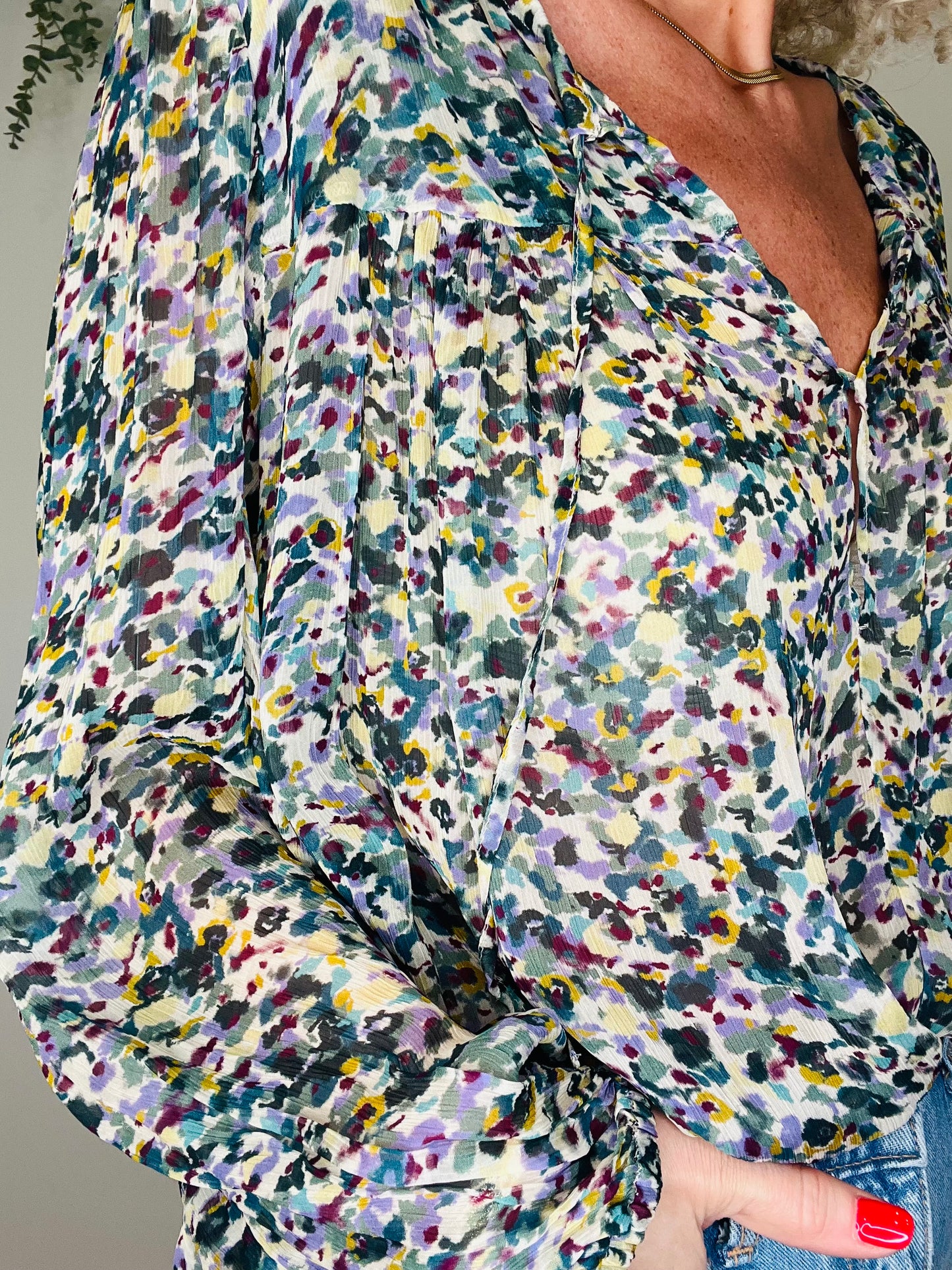 Daytonea Patterned Blouse - Size 40