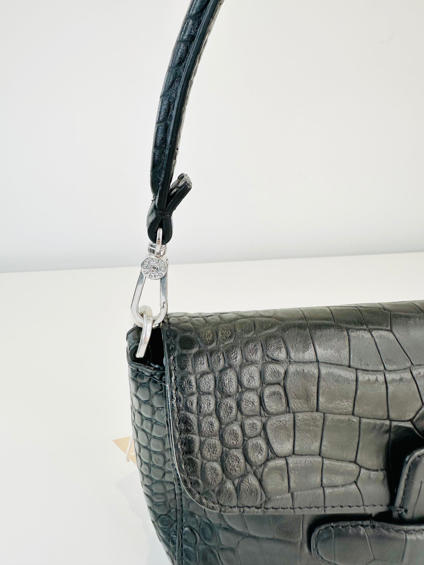 Moc Croc Leather Camilla Shoulder Bag
