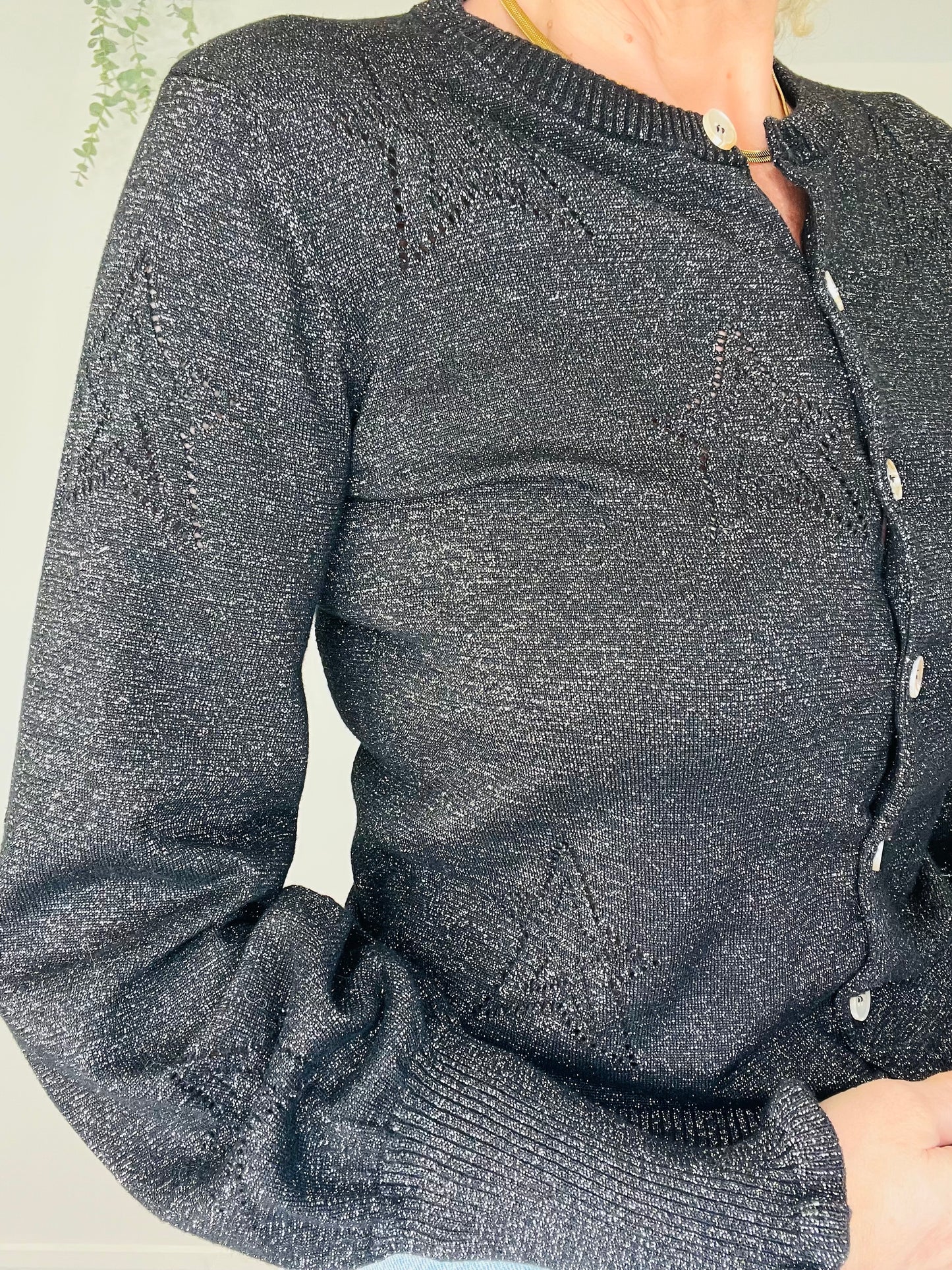 Adele Sparkly Star Cardigan - Size S/M