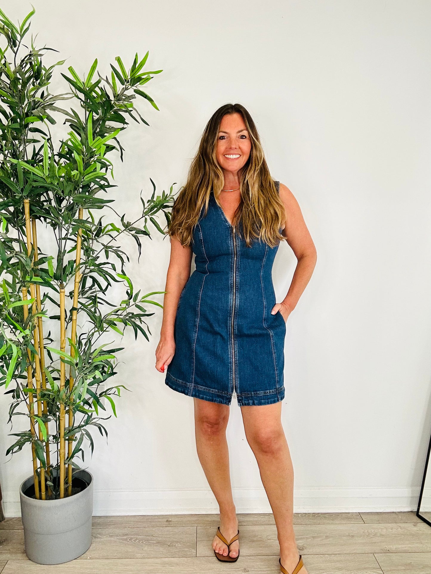Short Denim Dress - Size 10