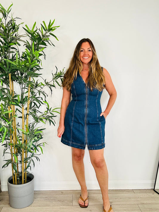 Short Denim Dress - Size 10