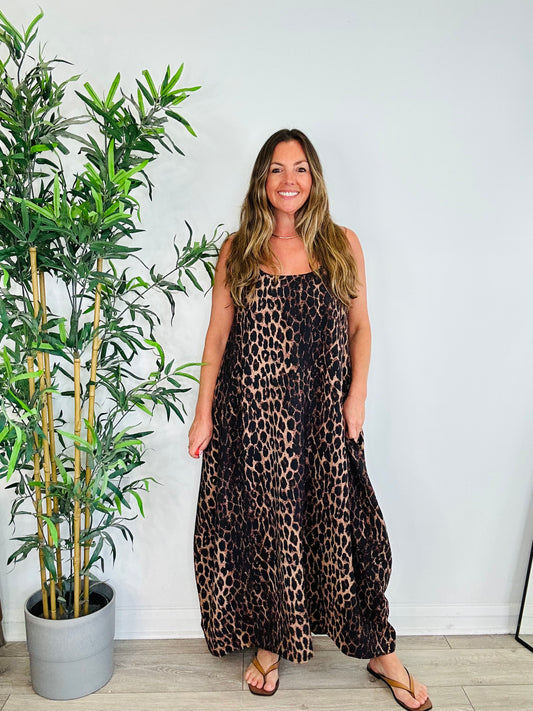 Leopard Print Dress - Size XS/S