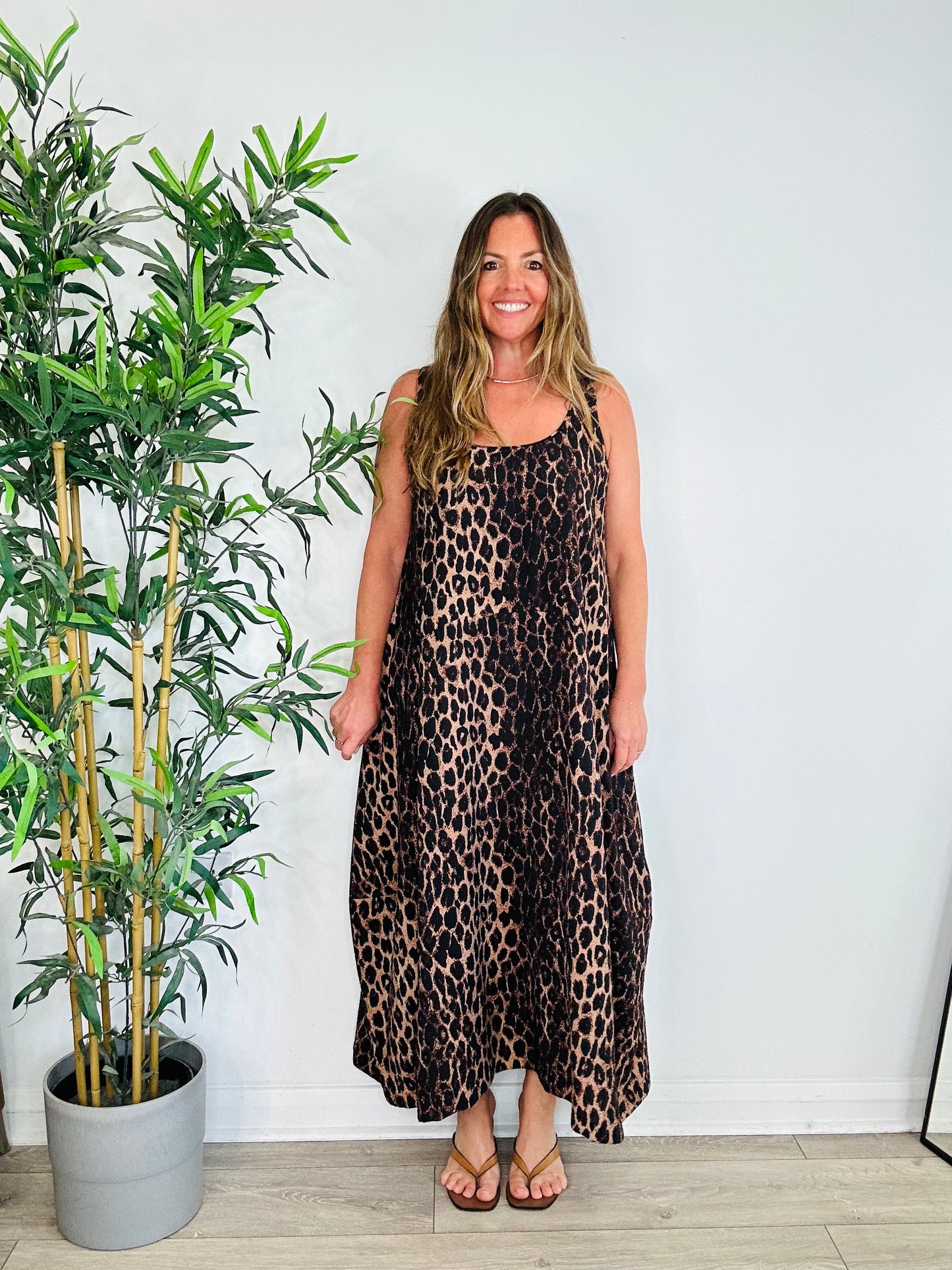 Leopard Print Dress - Size XS/S
