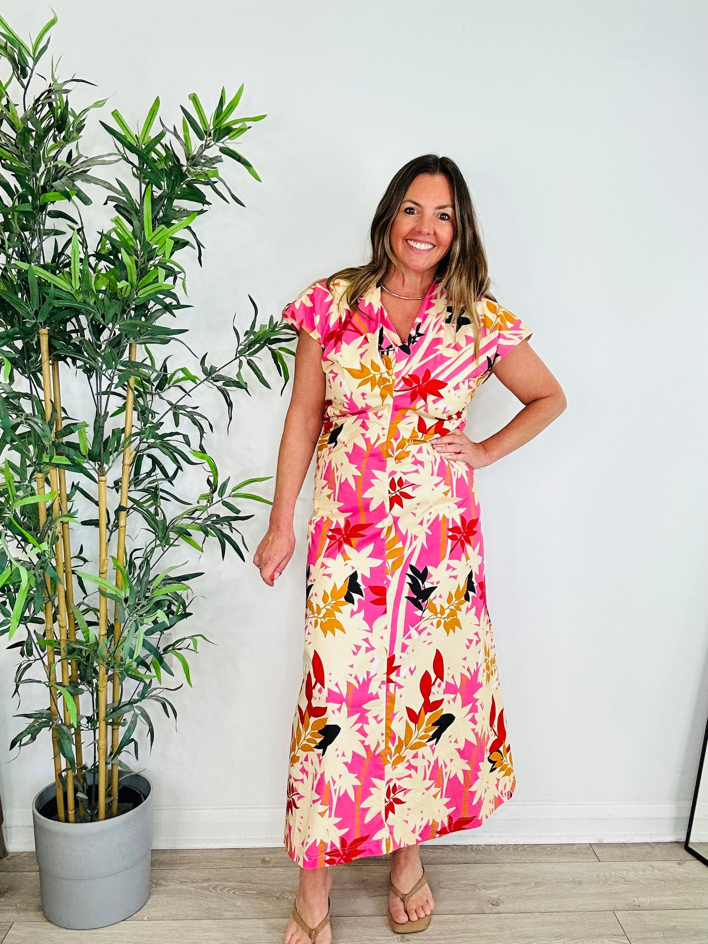 Ruched Cotton Dress - Size 42IT
