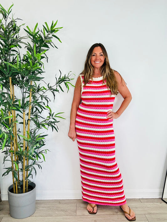 Crochet Maxi Dress - Size S