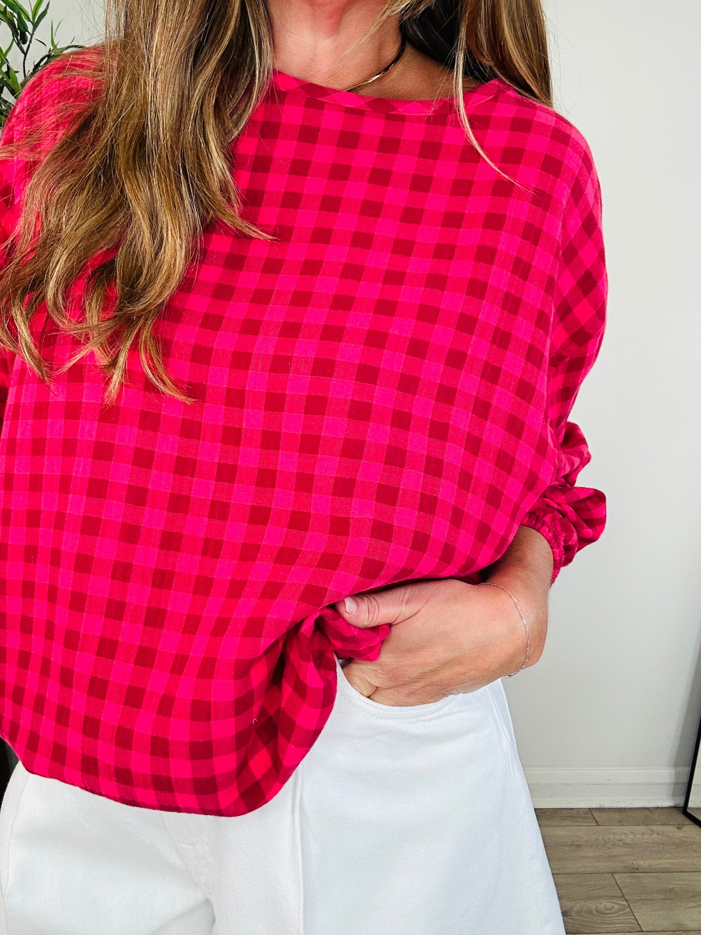 Check Cotton Top - Size 1