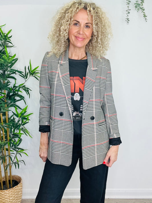 Madeleine Check Blazer - Size M