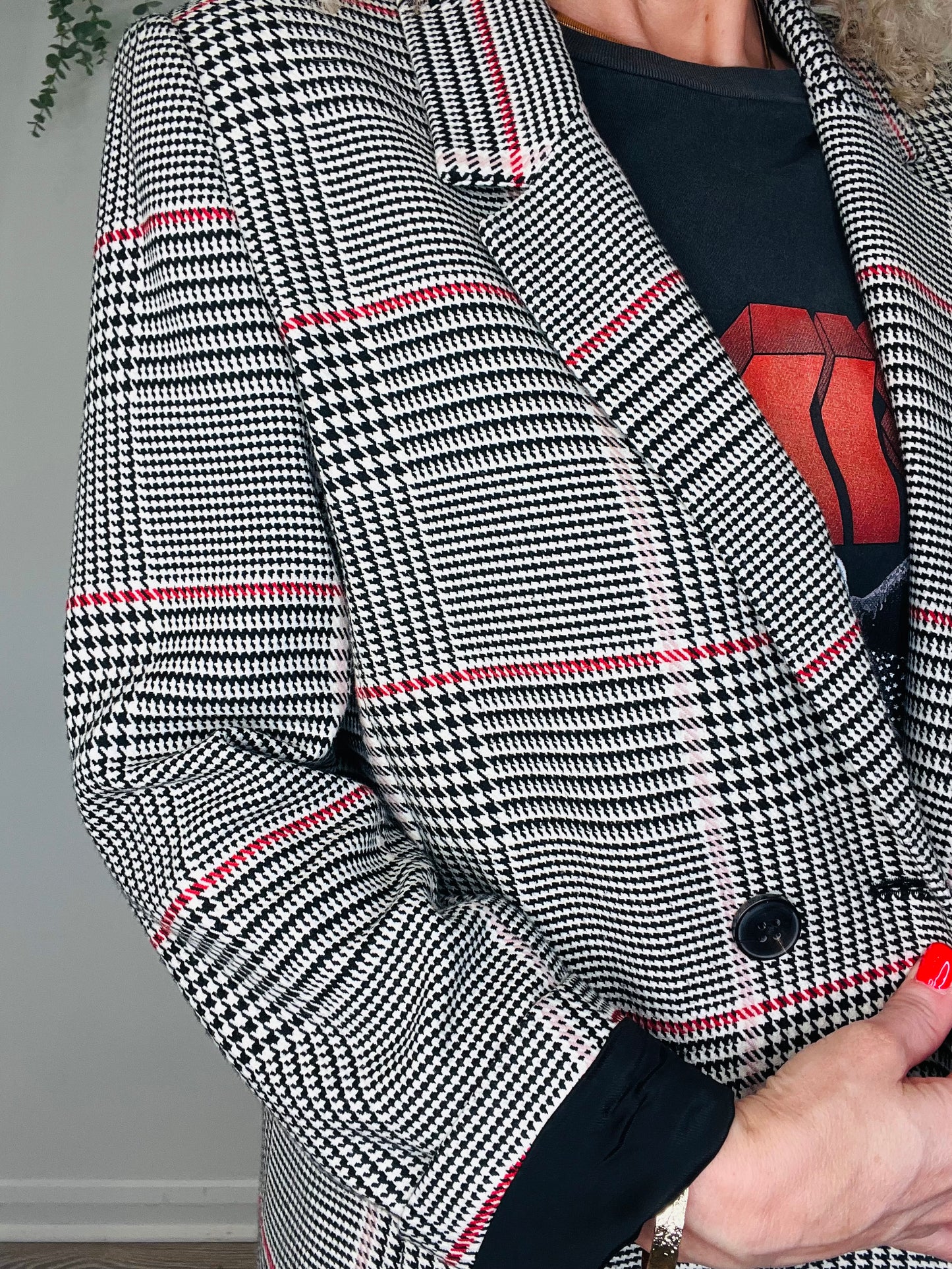 Madeleine Check Blazer - Size M