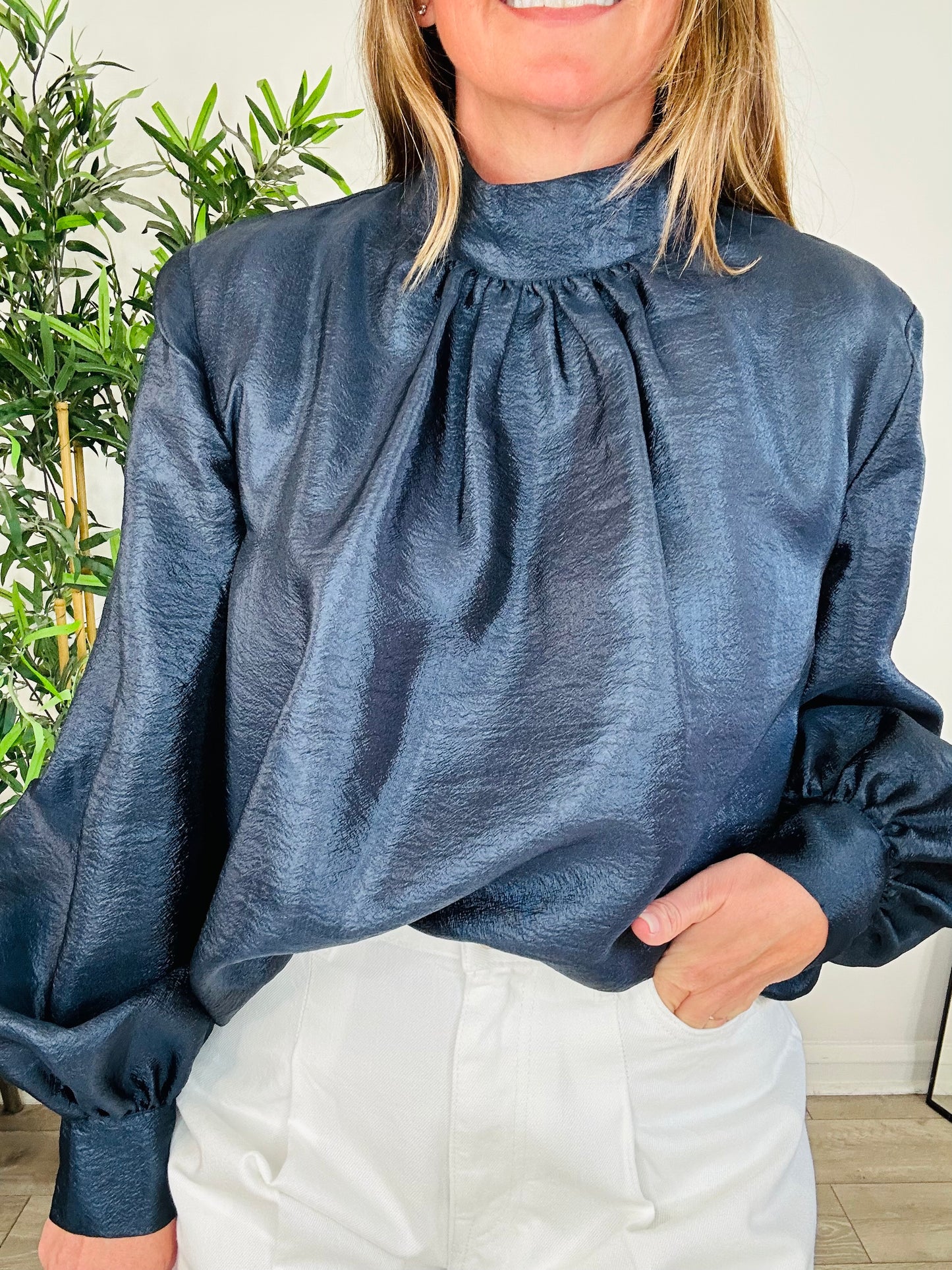 Eddy Satin Blouse - Size S