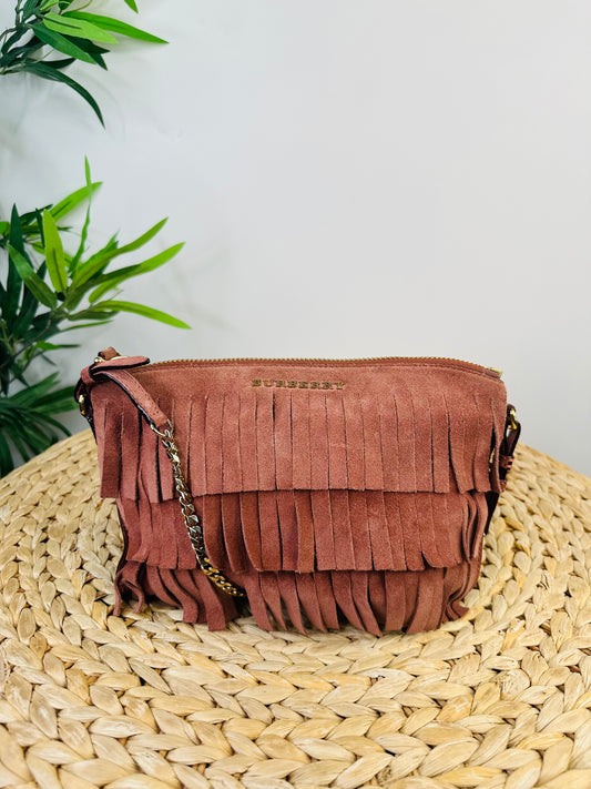 Suede Fringed Bag