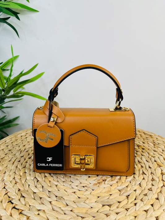 Leather Top Handle Bag