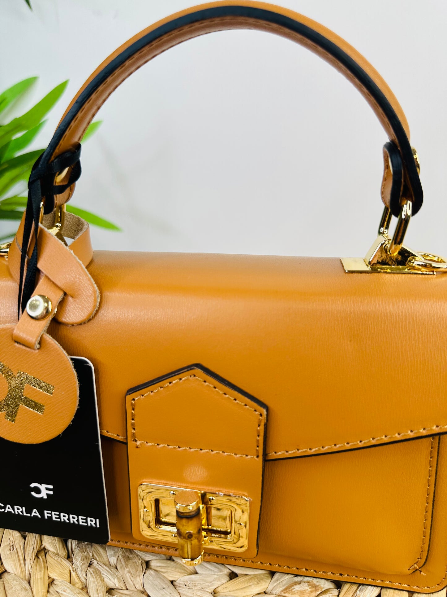 Leather Top Handle Bag
