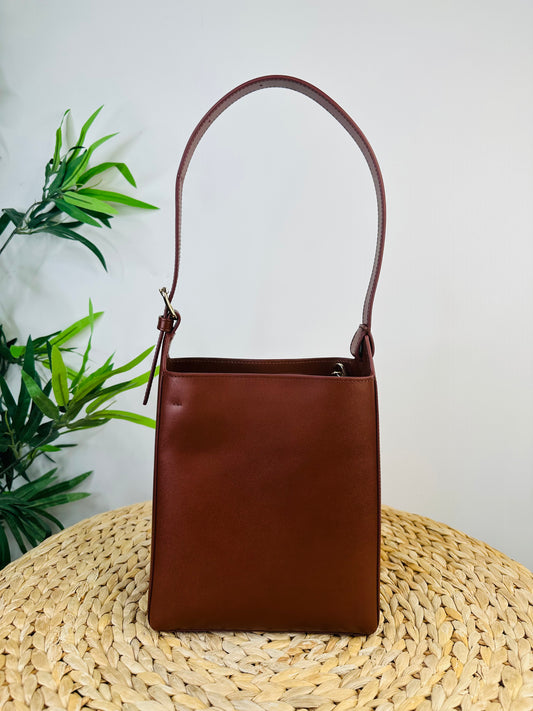 Virginie Leather Bucket Bag