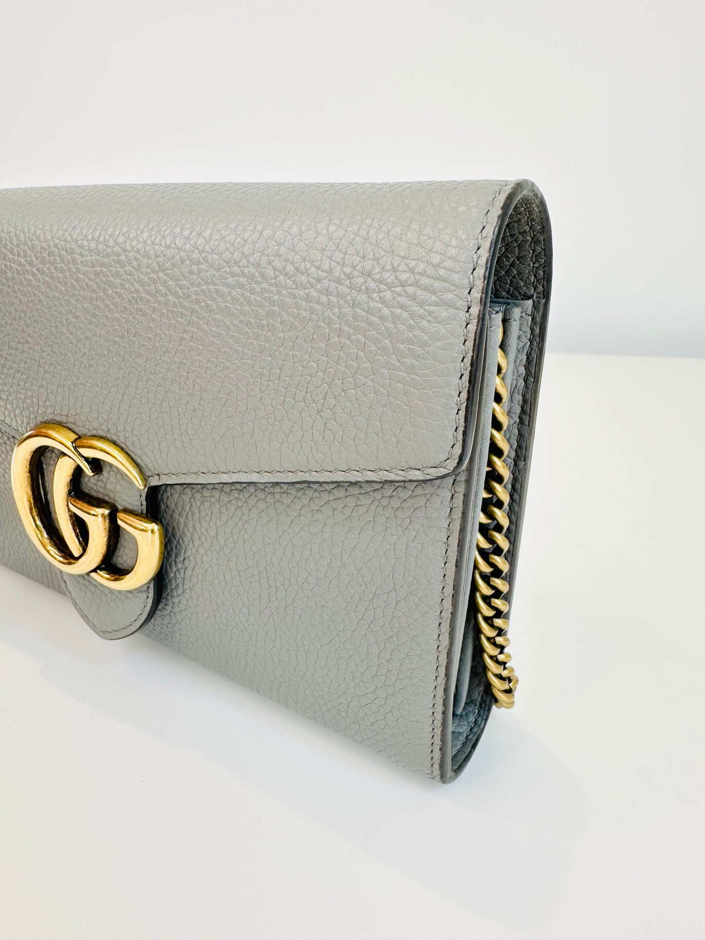 GG Marmont Leather Wallet on Chain