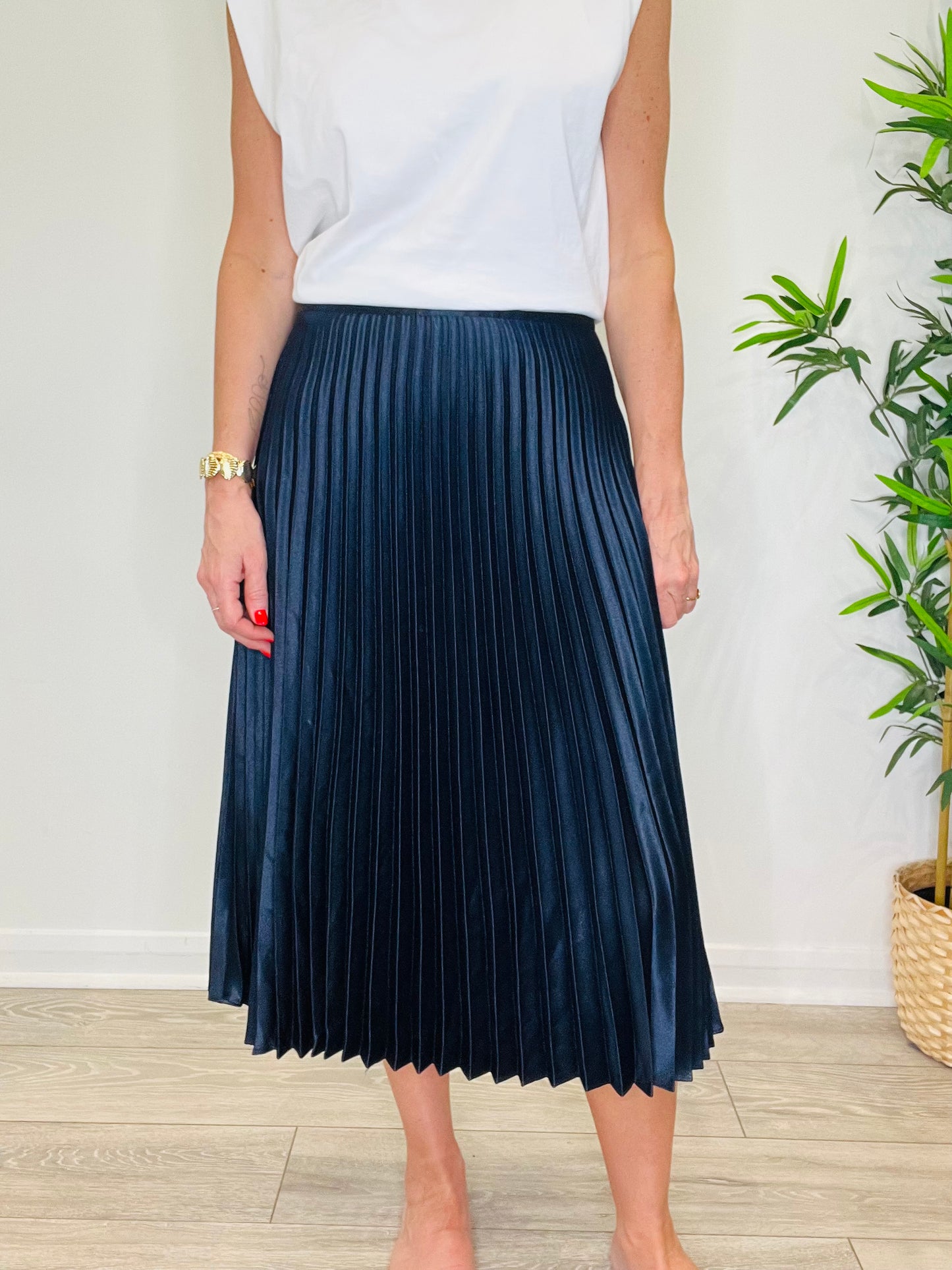 Pleated Midi Skirt - Size 14