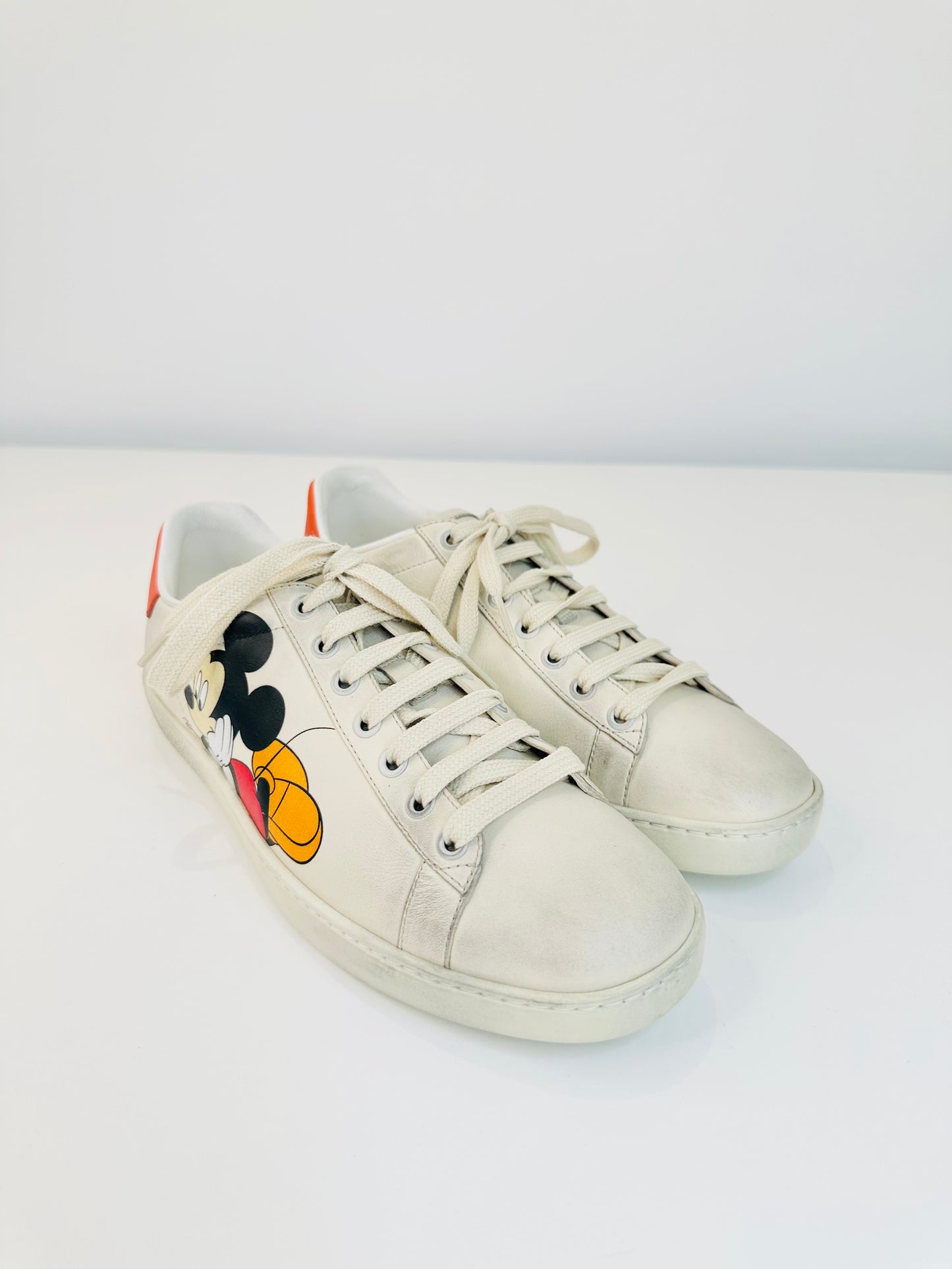 Mickey Mouse Ace Leather Trainers - Size 37.5