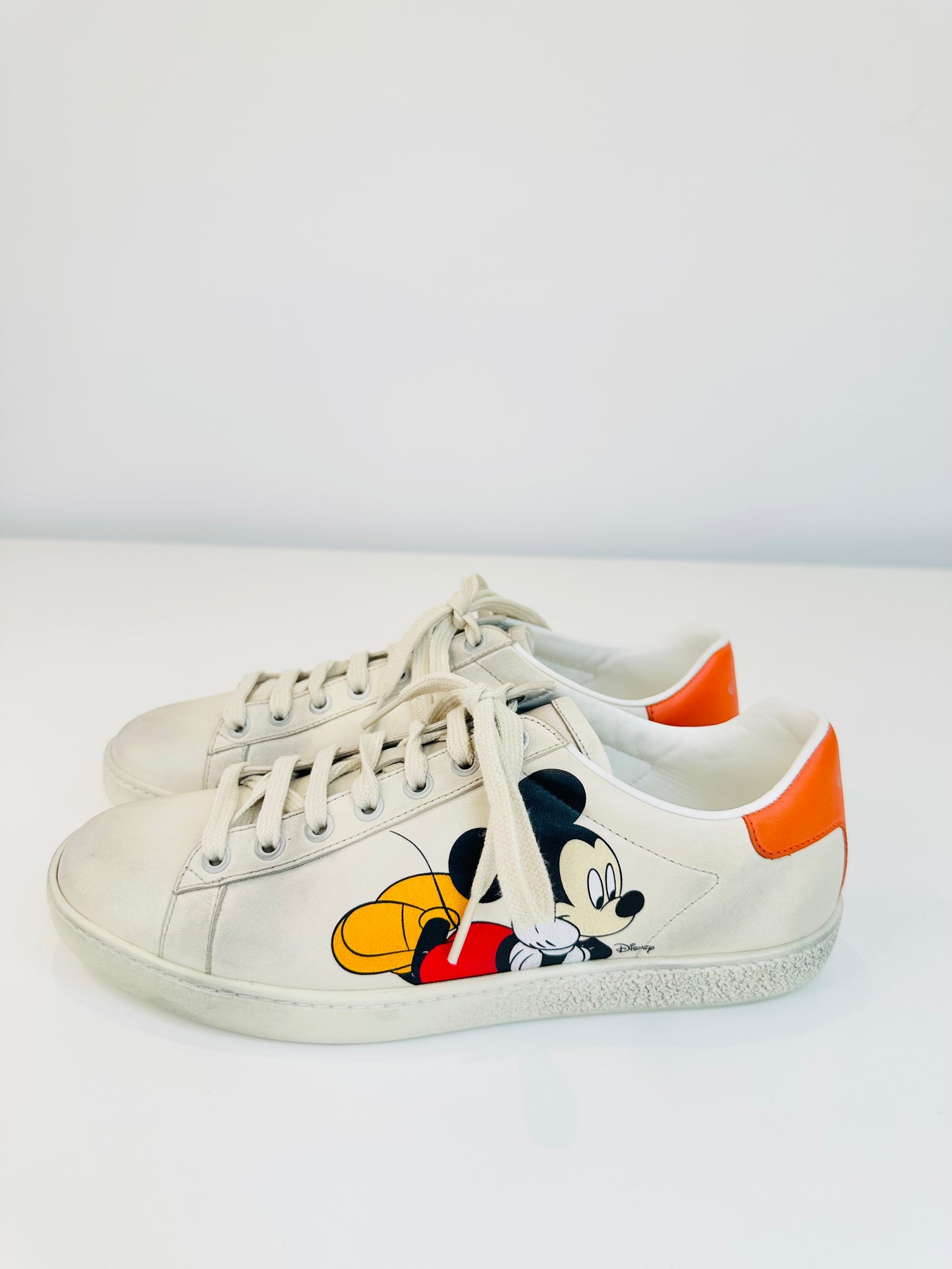 Mickey Mouse Ace Leather Trainers - Size 37.5