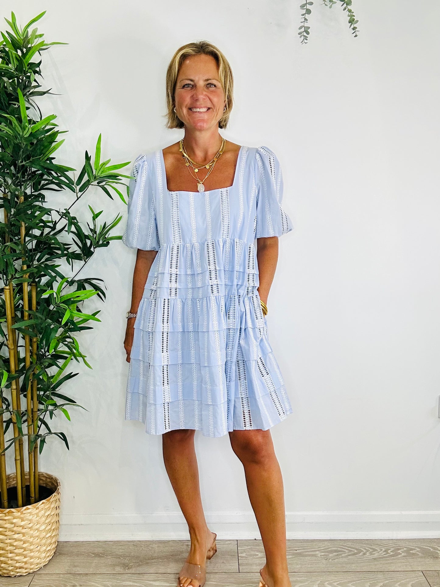 Tiered Short Dress - Size 42