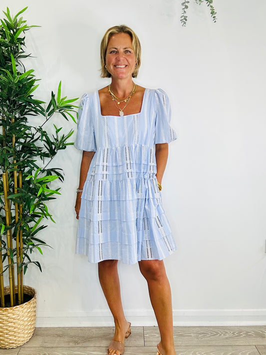 Tiered Short Dress - Size 42