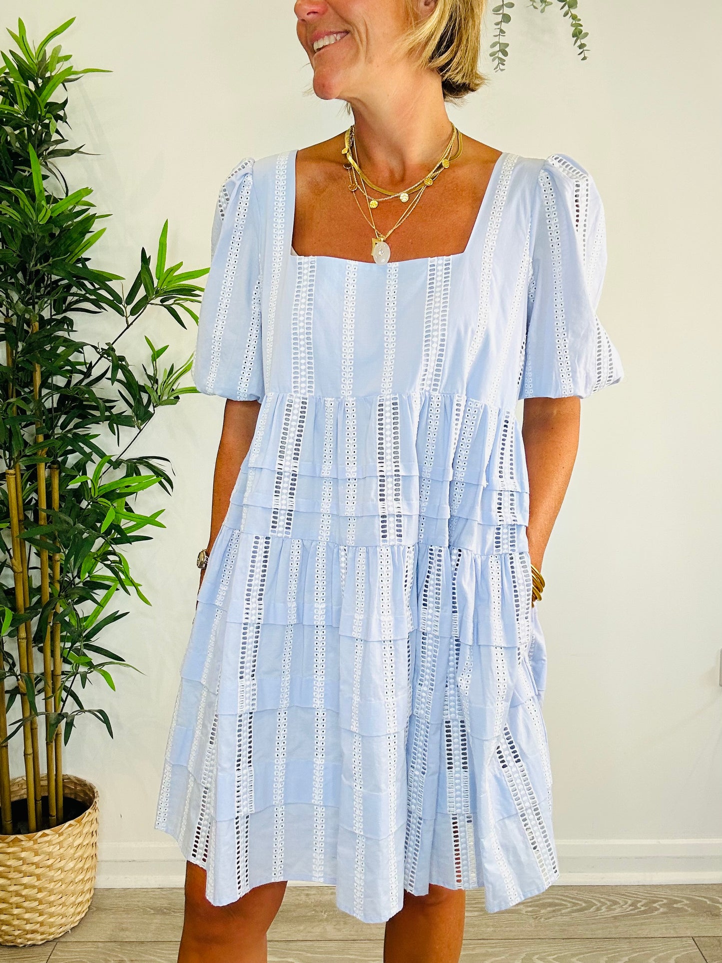 Tiered Short Dress - Size 42