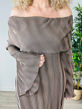 Load image into Gallery viewer, Pleated Off-Shoulder Dress - Size S
