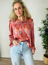 Load image into Gallery viewer, Floral Silk Blouse - Size S
