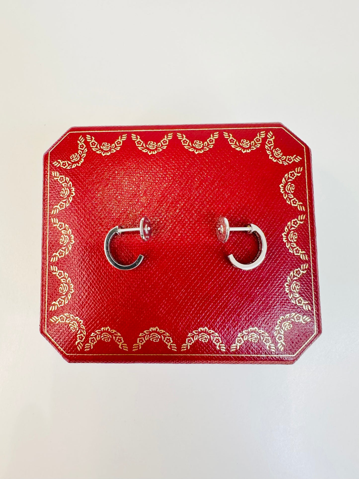 White Gold Small Love Hoop Earrings
