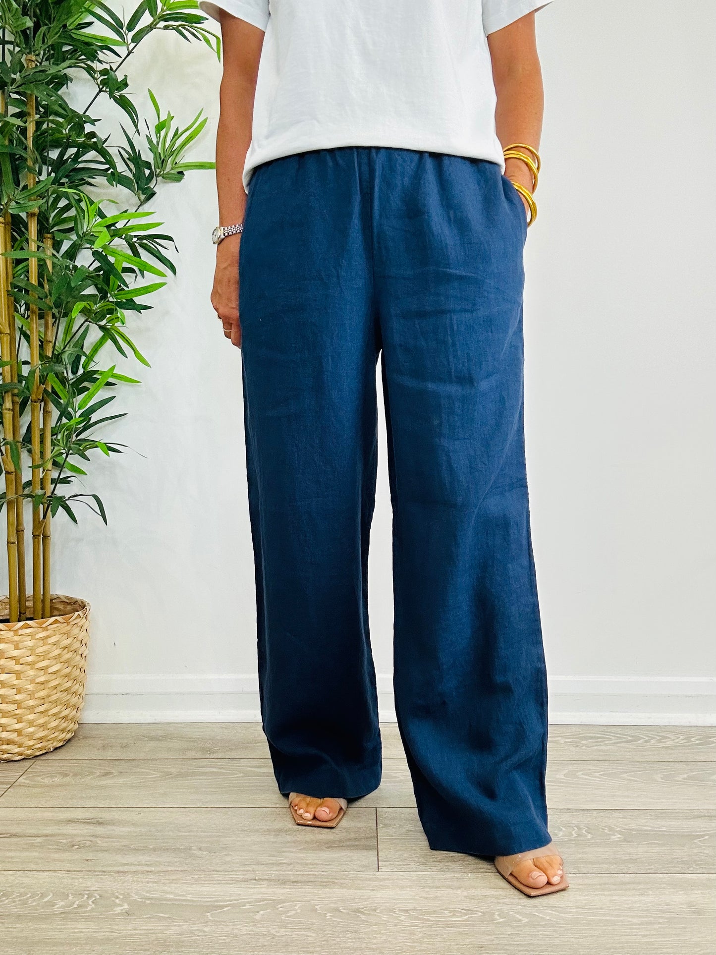 Linen Trousers - Size 36