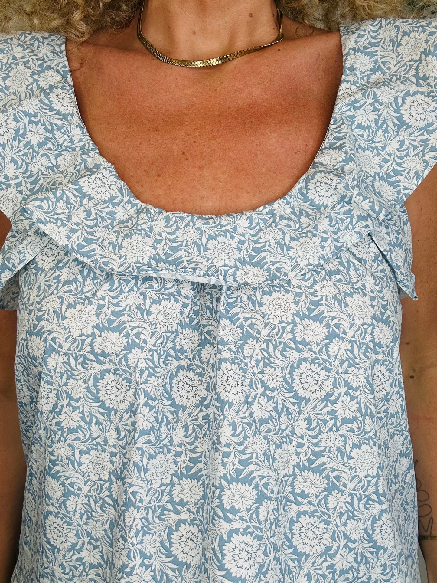 Floral Cotton Top - Size 38