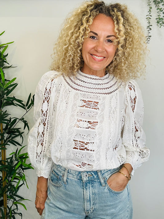Lea Lace Blouse - Size 10