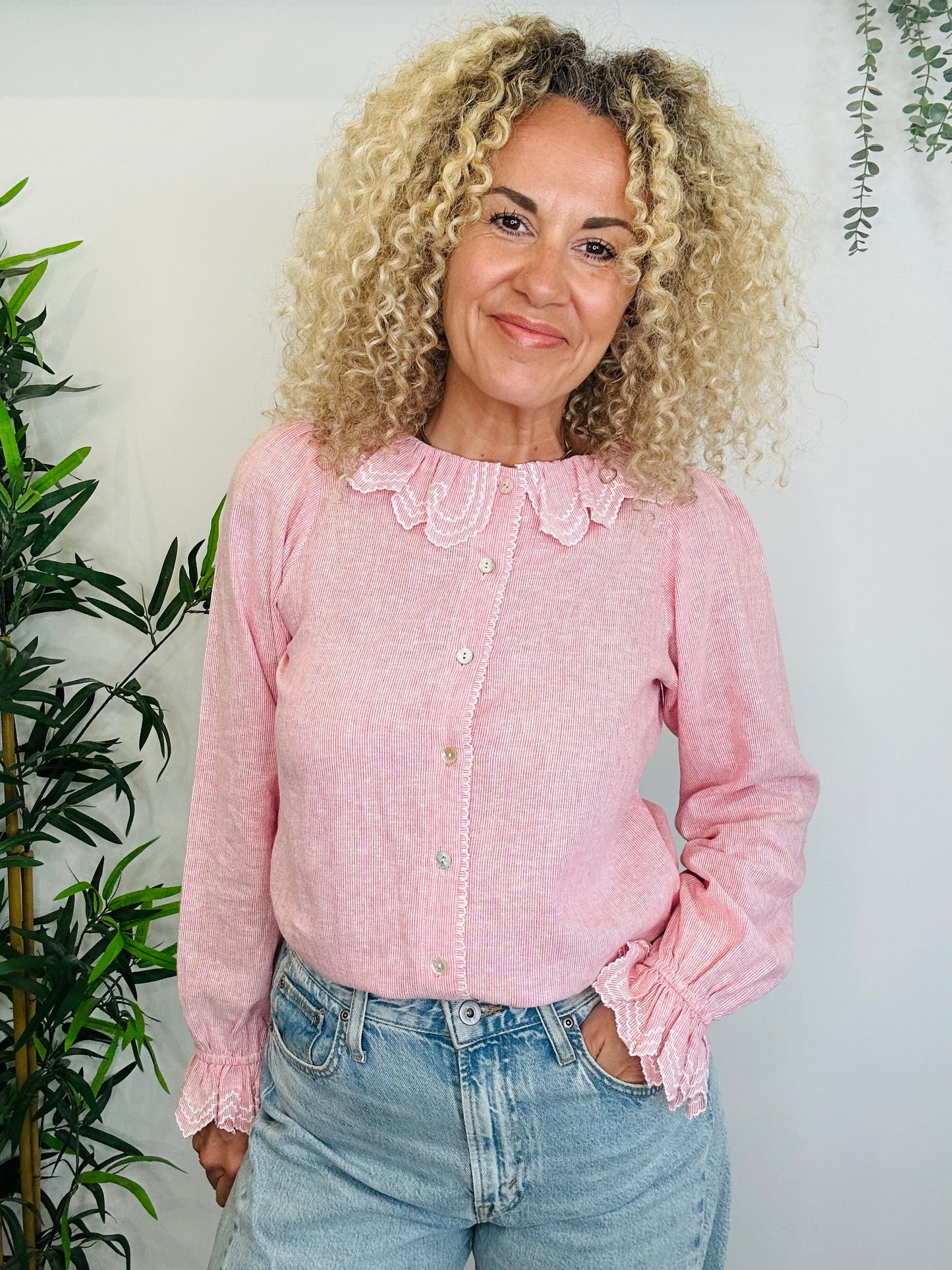 Striped Linen Shirt - Size S