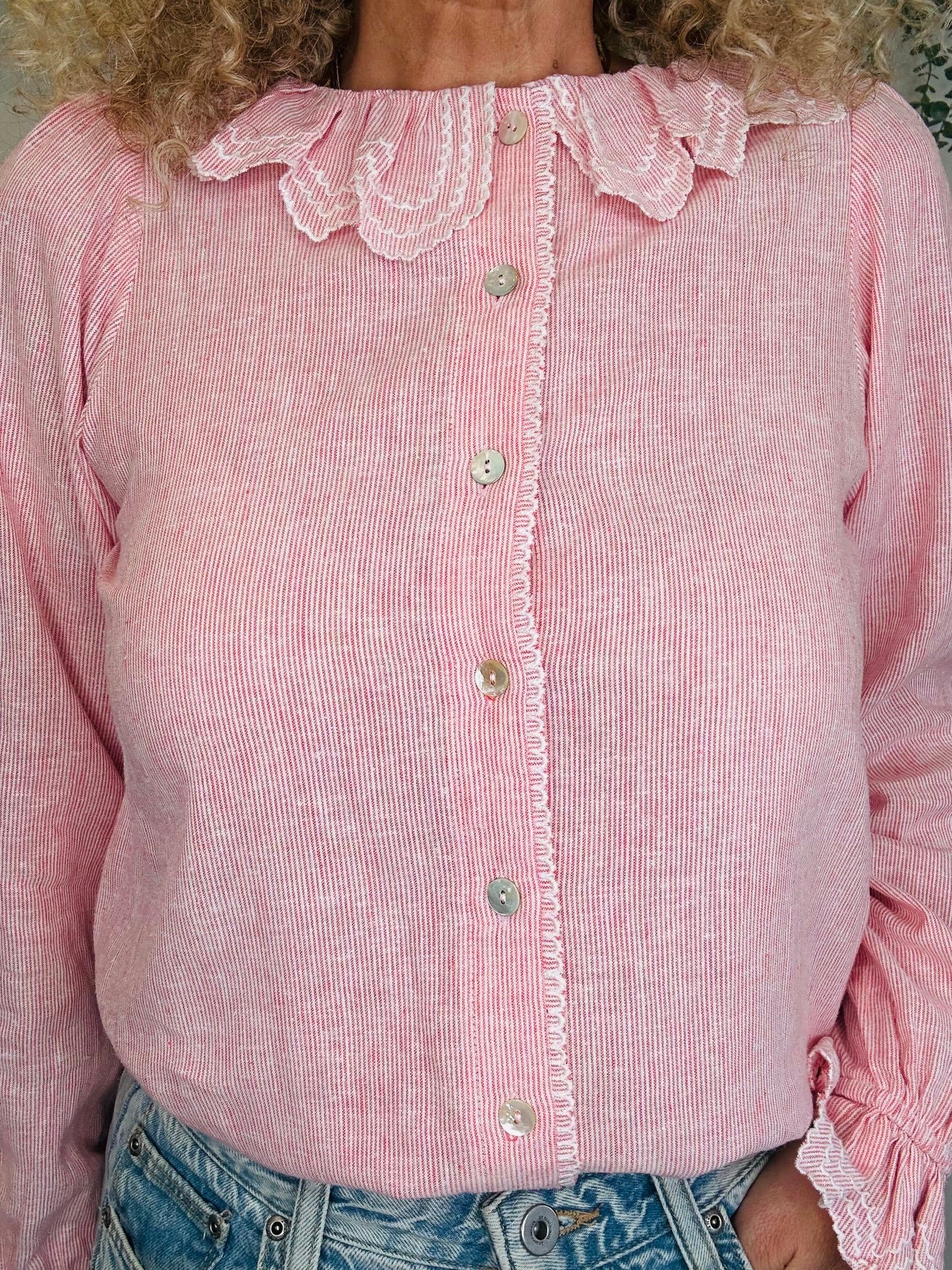 Striped Linen Shirt - Size S