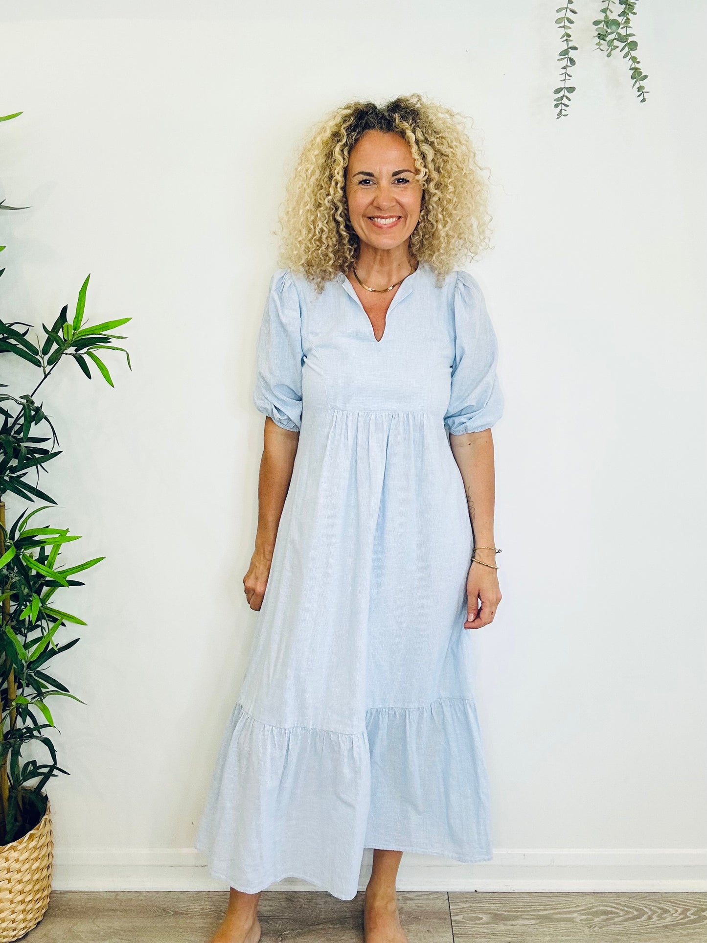 Striped Cotton Dress - Size S