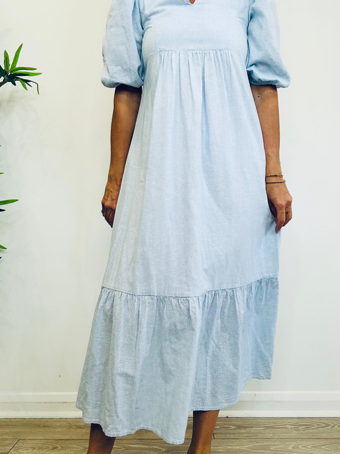 Striped Cotton Dress - Size S