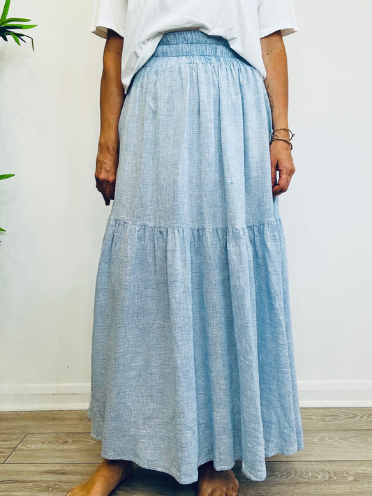 Striped Maxi Skirt - Size S
