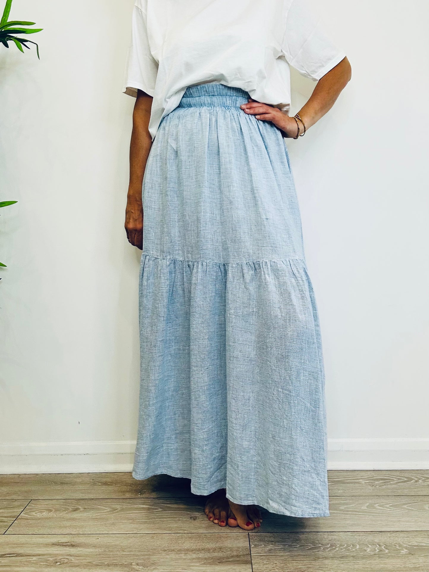 Striped Maxi Skirt - Size S