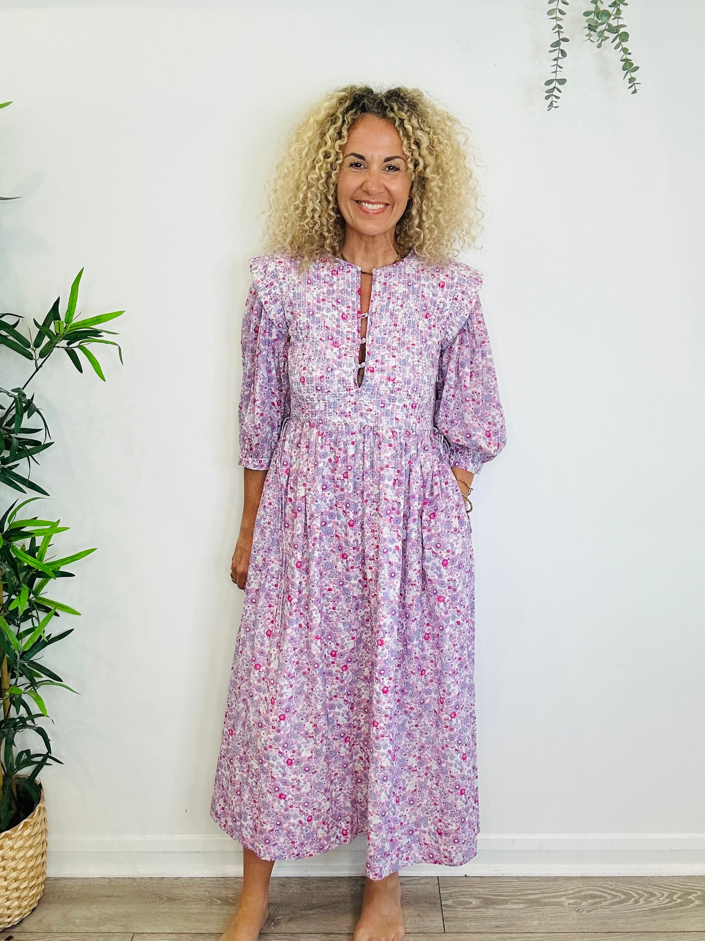 Floral Cotton Dress - Size 38