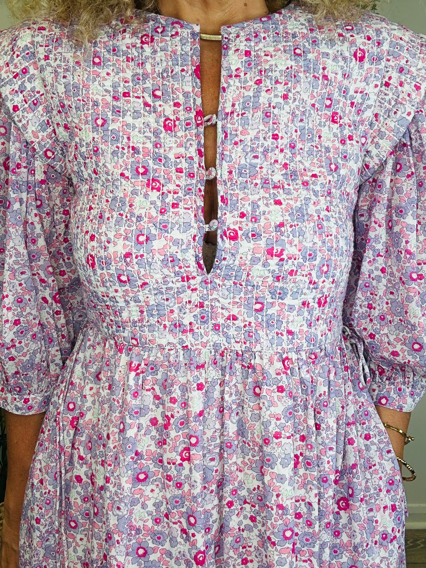 Floral Cotton Dress - Size 38