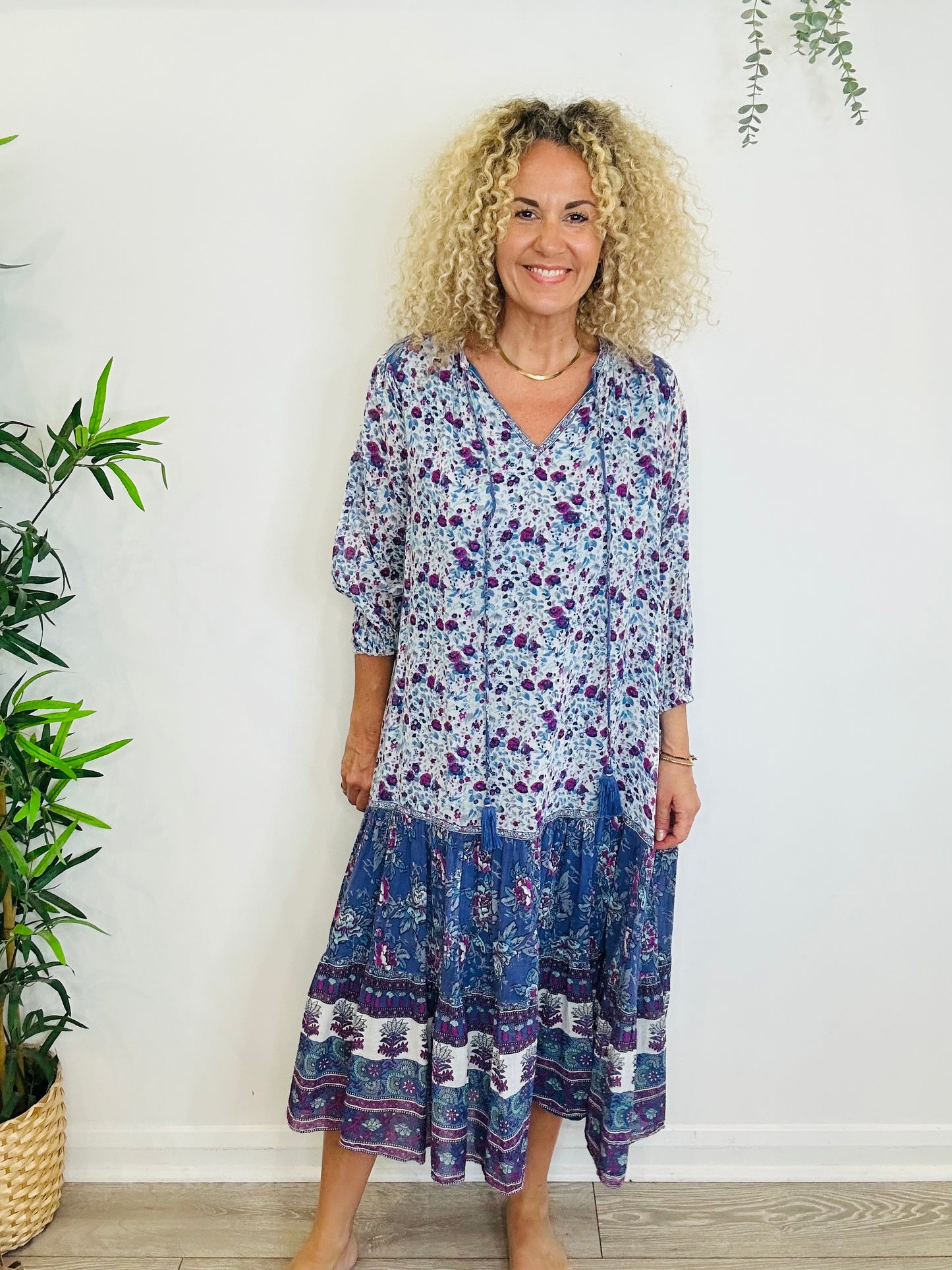 Floral Cotton Dress - Size S