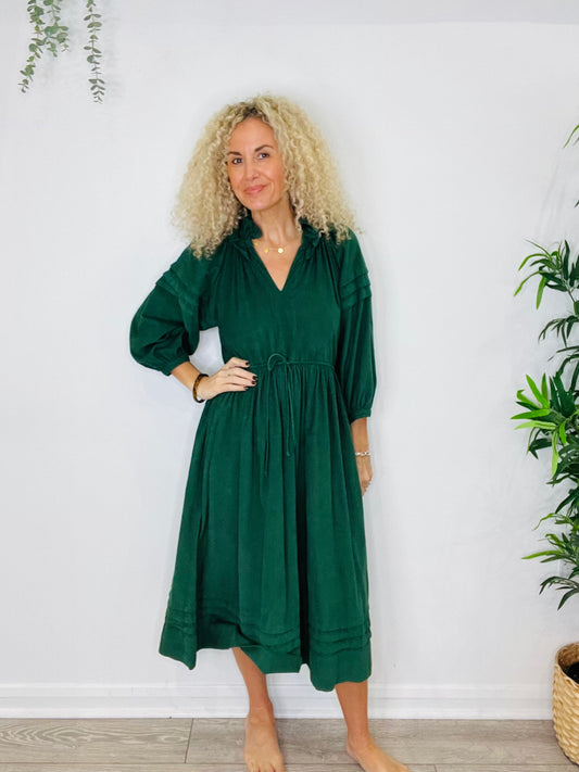 Needlecord Midi Dress - Size S