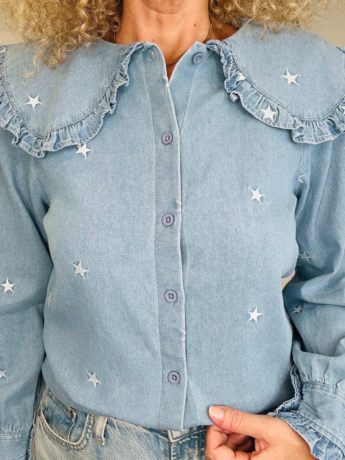 Star Denim Shirt - Size S