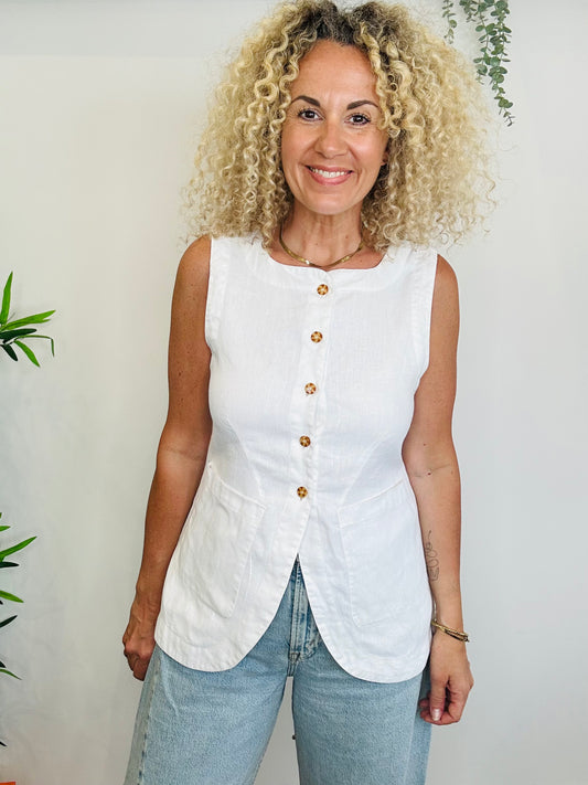 Linen Waistcoat - Size M