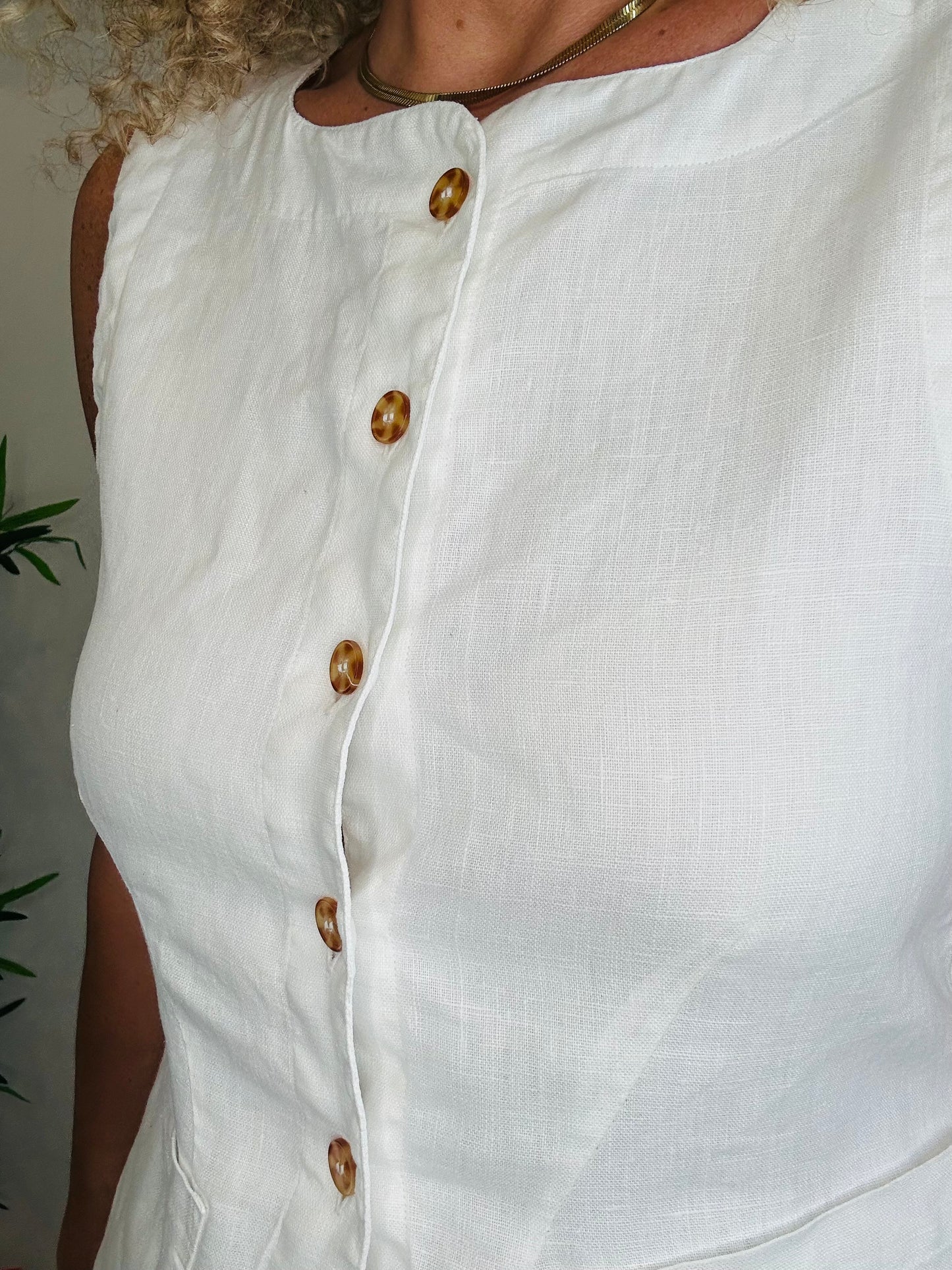 Linen Waistcoat - Size M