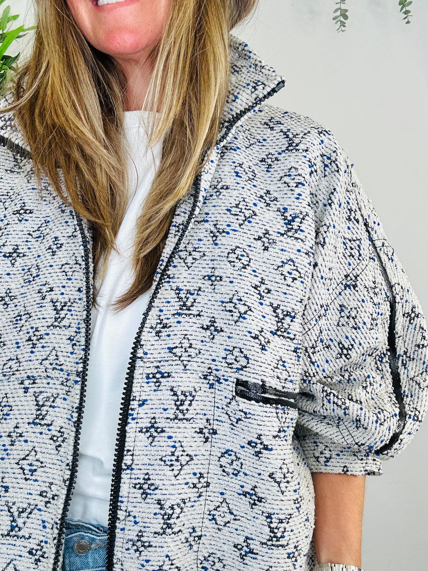 Monogram Boucle Jacket - Size 34