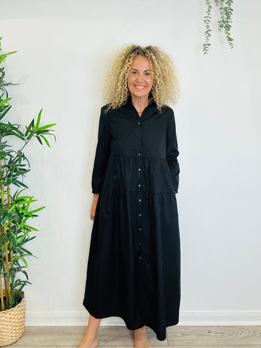 Tiered Cotton Dress - Size M