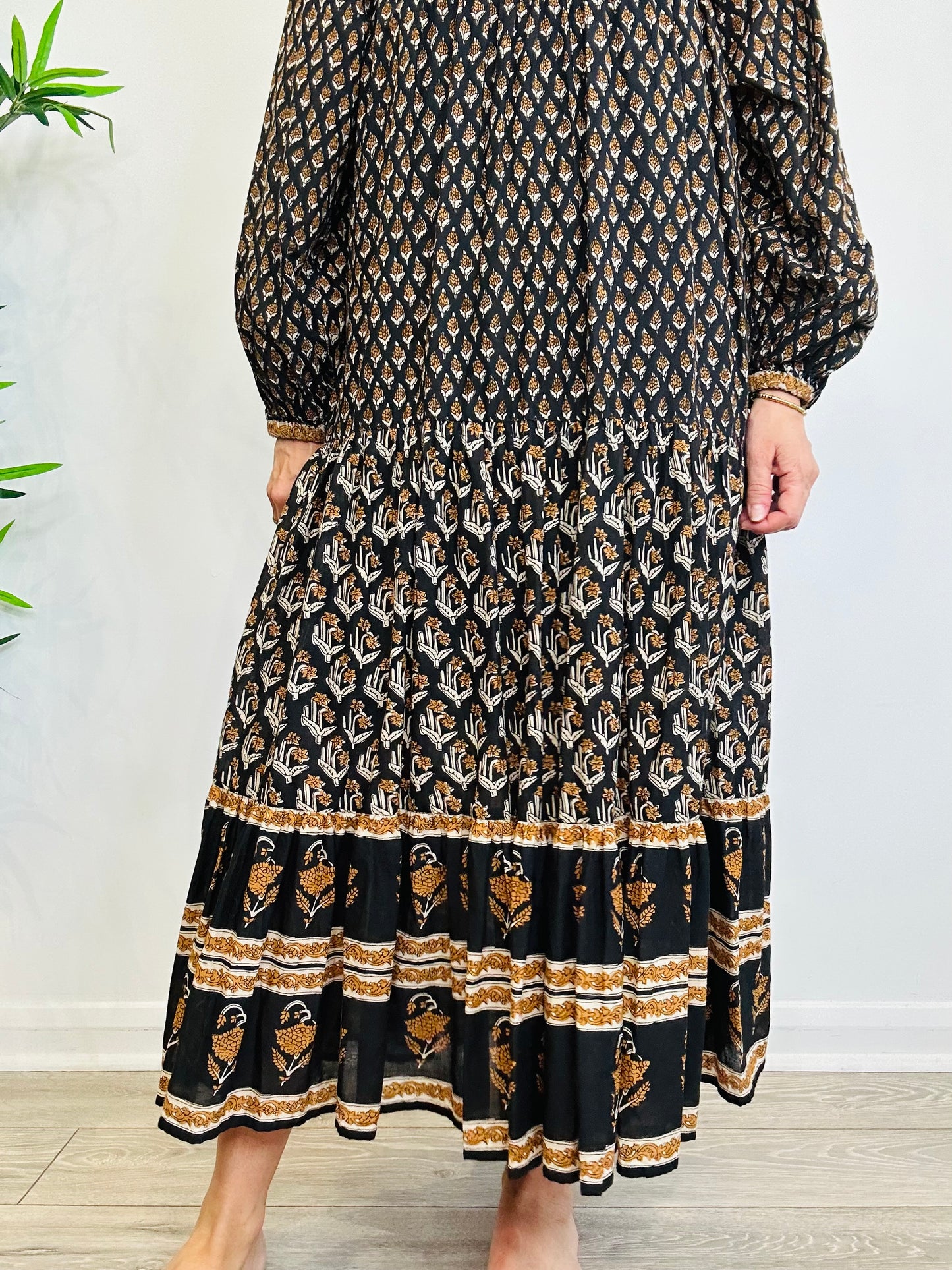 Patterned Cotton Dress - Size 34