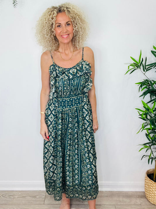 Silk Macha Dress - Size 40